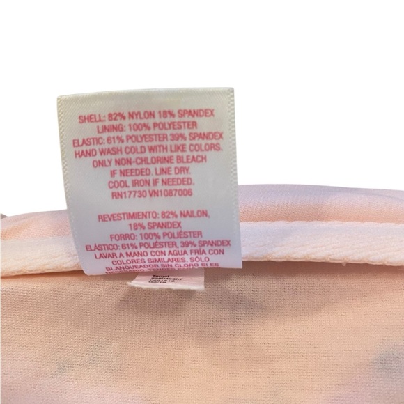 Xhileration Pink Floral Smocked Tube Top or Bikini top - Picture 4 of 4